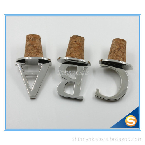 Wholesale Unique B Capital letter Wine Bottle Man Stopper